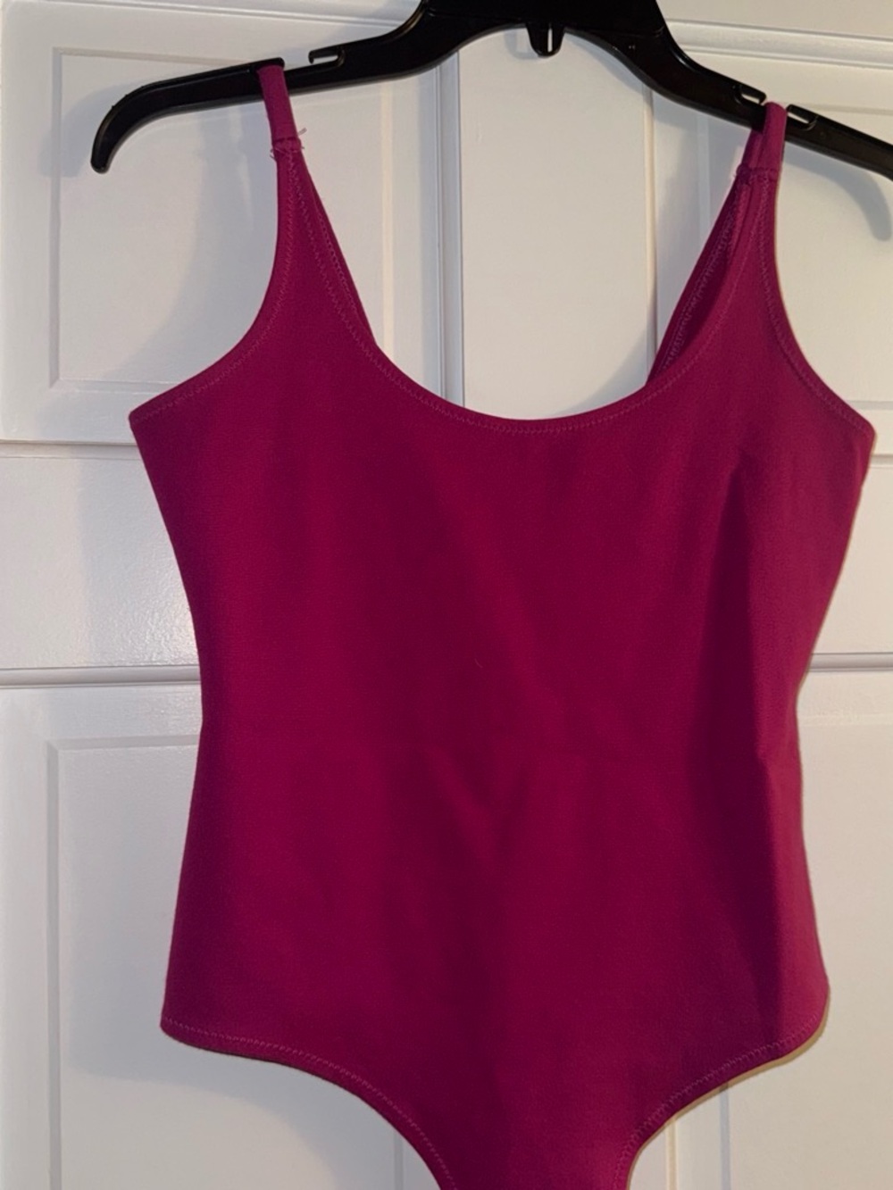 Women's Fuchsia Scoop Neck Bodysuit
